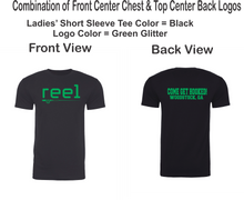 Load image into Gallery viewer, REEL-101- Next Level CVC Ladies &amp; UNISEX Short Sleeve Crew Tee - Glitter Logos