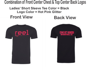 REEL-101- Next Level CVC Ladies & UNISEX Short Sleeve Crew Tee - Glitter Logos