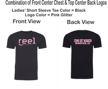 Load image into Gallery viewer, REEL-101- Next Level CVC Ladies &amp; UNISEX Short Sleeve Crew Tee - Glitter Logos