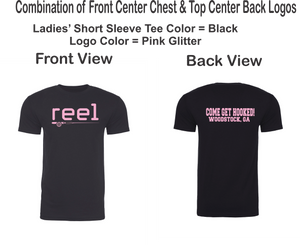 REEL-101- Next Level CVC Ladies & UNISEX Short Sleeve Crew Tee - Glitter Logos