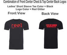 Load image into Gallery viewer, REEL-101- Next Level CVC Ladies &amp; UNISEX Short Sleeve Crew Tee - Glitter Logos