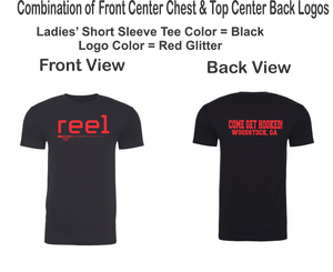 REEL-101- Next Level CVC Ladies & UNISEX Short Sleeve Crew Tee - Glitter Logos