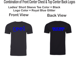 REEL-101- Next Level CVC Ladies & UNISEX Short Sleeve Crew Tee - Glitter Logos