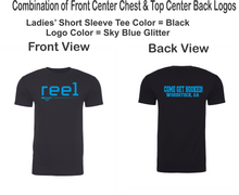 Load image into Gallery viewer, REEL-101- Next Level CVC Ladies &amp; UNISEX Short Sleeve Crew Tee - Glitter Logos