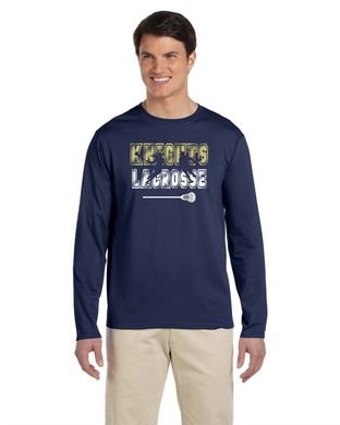 RR-LAX-491-14 - Gildan Adult Softstyle® Long-Sleeve T-Shirt - KNIGHTS Lacrosse Stick Logo