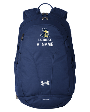 RR-LAX-976-3 - Under Armour Hustle Backpack - KNIGHT Lacrosse Logo & Personalized Name