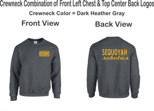 SEQ-Robotics-304-3 - Gildan Crew Neck Sweatshirt - 8080 Team Shirt Logos