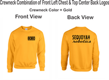 Load image into Gallery viewer, SEQ-Robotics-304-3 - Gildan Crew Neck Sweatshirt - 8080 Team Shirt Logos