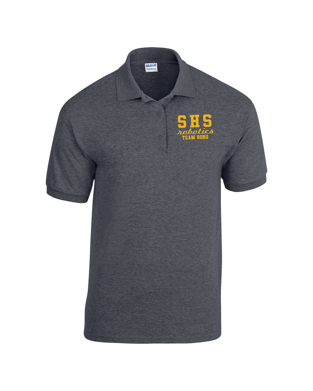 SEQ-Robotics-509-5 - Gildan Adult Jersey Short Sleeve Polo - SHS Robotics Team 8080 Logo