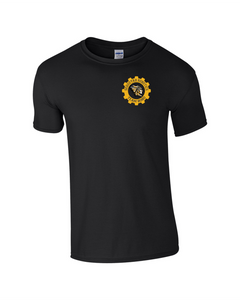 SEQ-Robotics-521-1 - Gildan Adult Softstyle Short Sleeve T-Shirt - Sequoyah Robotics Team 8080 Logo