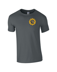 SEQ-Robotics-521-1 - Gildan Adult Softstyle Short Sleeve T-Shirt - Sequoyah Robotics Team 8080 Logo