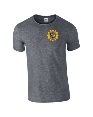 SEQ-Robotics-521-1 - Gildan Adult Softstyle Short Sleeve T-Shirt - Sequoyah Robotics Team 8080 Logo