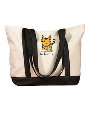 SEQ-Robotics-961-1 - BAGedge Canvas Boat Tote - Sequoyah Robotics Team 8080 Logo & Personalized Name