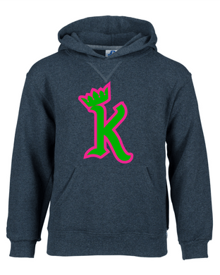 ATL-KINGS-091-07 - Russell Athletic Unisex Dri-Power® Hooded Sweatshirt - K with Crown Logo