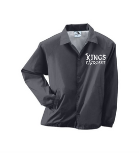 ATL-KINGS-291-1 - Nylon Coach's Jacket/Lined - KINGS Lacrosse Logo