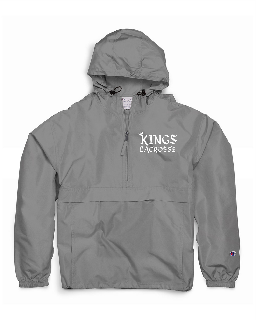 ATL-KINGS-312-1 - Champion Adult Packable Anorak 1/4 Zip Jacket - KINGS Lacrosse Logo
