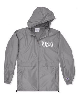 ATL-KINGS-313-1 - Champion Adult Full-Zip Anorak Jacket - KINGS Lacrosse Logo