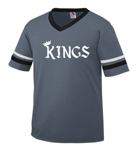 ATL-KINGS-543-2 - Augusta Sleeve Stripe Jersey - KINGS Logo