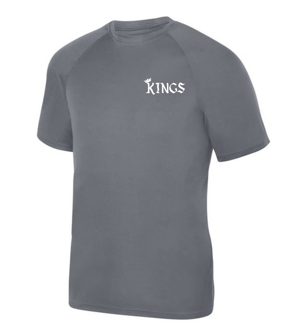 ATL-KINGS-623-2 - Attain Wicking Raglan Short Sleeve Tee - KINGS Logo