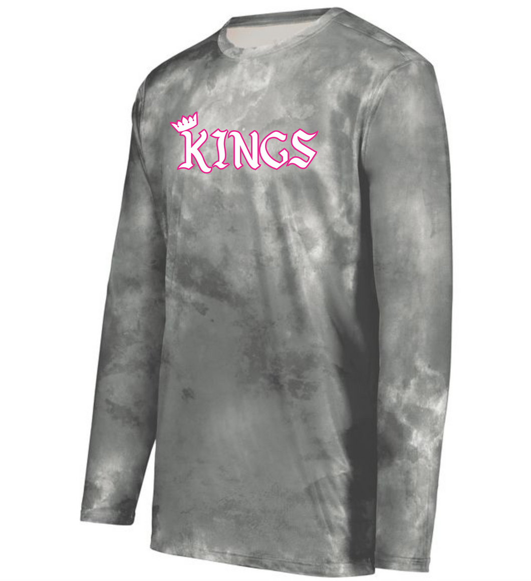 ATL-KINGS-633-2 - Holloway Cotton-Touch Poly Cloud Long Sleeve Tee - KINGS Logo