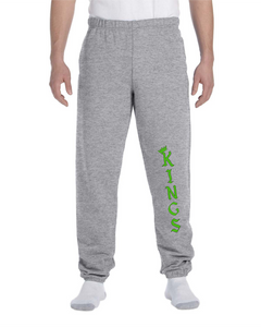 ATL-KINGS-726-2 - Jerzees Adult Super Sweats® NuBlend® Fleece Pocketed Sweatpants - KINGS Logo