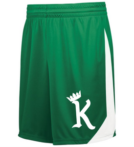 ATL-KINGS-730-7 - High Five Athletico Shorts (6 1/2 Inch Inseam) - K With Crown Logo