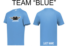 Load image into Gallery viewer, AWA-LAX-015-1 - Attain Wicking Raglan Short Sleeve Shooter Shirt - AWA Lacrosse Logos &amp; Personalized Name on Back