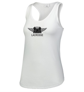 AWA-LAX-514-1 - Augusta Ladies Lux Tri-Blend Tank - AWA Girls Lacrosse Logo