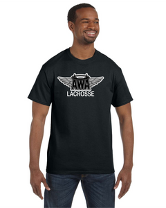 AWA-LAX-535-1- Jerzees Dri-Power Short Sleeve T-Shirt - AWA Lacrosse Logo