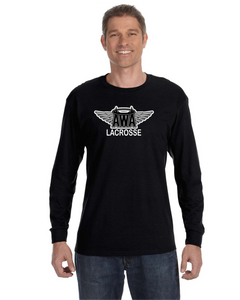 AWA-LAX-536-1 - Jerzees 5.6 oz. DRI-POWER® ACTIVE Long-Sleeve T-Shirt - AWA Lacrosse Logo
