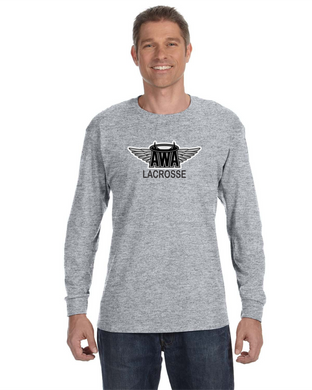 AWA-LAX-536-1 - Jerzees 5.6 oz. DRI-POWER® ACTIVE Long-Sleeve T-Shirt - AWA Lacrosse Logo