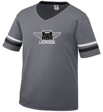 Load image into Gallery viewer, AWA-LAX-543-2 - Augusta Sleeve Stripe Jersey - AWA Girls Lacrosse Logo