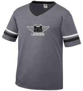 AWA-LAX-543-2 - Augusta Sleeve Stripe Jersey - AWA Girls Lacrosse Logo