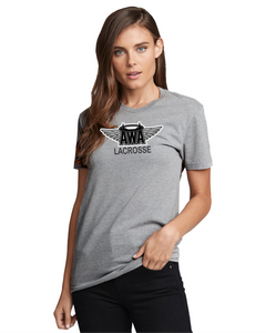 AWA-LAX-544-1 - Next Level CVC Short Sleeve Crew TEE - AWA Girls Lacrosse Logo