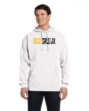 Load image into Gallery viewer, B12-LAX-291-3 - Comfort Colors Adult Hooded Sweatshirt - B-12 Girls Lax Logo