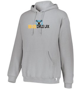 B12-LAX-321-2 - Russell Athletic Unisex Dri-Power® Hooded Sweatshirt - B12 Girls LAX Bee Logo