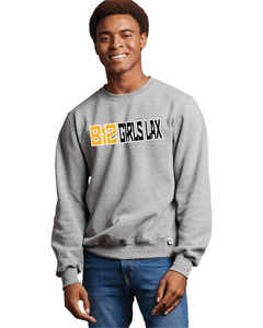 B12-LAX-322-3 - Russell Athletic Unisex Dri-Power Crewneck Sweatshirt - B12 Girls LAX Logo
