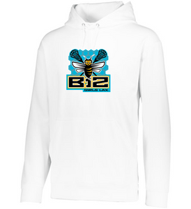 B12-LAX-325-1 - Augusta Wicking Fleece Hoodie Pullover - B-12 Girls LAX Bee Honeycomb Logo