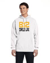 Load image into Gallery viewer, B12-LAX-291-4 - Comfort Colors Adult Hooded Sweatshirt - B-12 Girls Lax Stack Logo