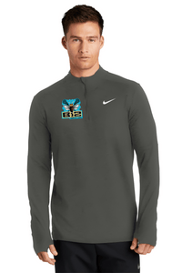 B12-LAX-342-1 - Nike Dri-Fit Element 1/2 Zip Jacket - B12 Girls LAX Bee Honeycomb Logo