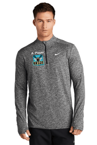 B12-LAX-342-11 - Nike Dri-Fit Element 1/2 Zip Jacket - B12 Girls LAX Bee Honeycomb Logo & Personalized Name