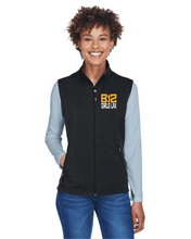 Load image into Gallery viewer, B12-LAX-421-4 - Core 365 Cruise Two-Layer Fleece Bonded Soft Shell Vest - B12 Girls LAX Stack Logo