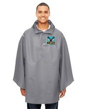 Load image into Gallery viewer, B12-LAX-460-1 - Team 365 Adult Zone Protect Packable Poncho -  B12 Girls LAX Bee Honeycomb Logo