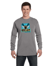 Load image into Gallery viewer, B12-LAX-469-1 - Comfort Colors Adult Heavyweight RS Long-Sleeve T-Shirt - B12 Girls LAX Bee Honeycomb Logo