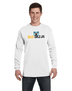 B12-LAX-469-2 - Comfort Colors Adult Heavyweight RS Long-Sleeve T-Shirt - B12 Girls LAX Bee Logo
