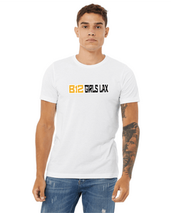 B12-LAX-472-2 - Bella + Canvas Unisex Heather CVC T-Shirt - B12 Girls LAX Logo