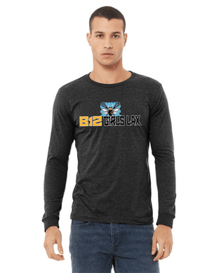 B12-LAX-473-2 - Bella + Canvas Unisex CVC Jersey Long-Sleeve T-Shirt - B12 Girls LAX Bee Logo