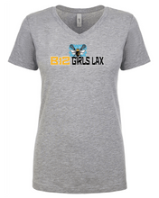 Load image into Gallery viewer, B12-LAX-475-2 - Next Level Apparel Ladies&#39; Ideal V - B12 Girls LAX Bee Logo