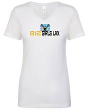 Load image into Gallery viewer, B12-LAX-475-2 - Next Level Apparel Ladies&#39; Ideal V - B12 Girls LAX Bee Logo