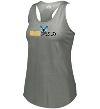 Load image into Gallery viewer, B12-LAX-476-2 - Augusta Ladies Lux Tri-Blend Tank - B12 Girls LAX Bee Logo